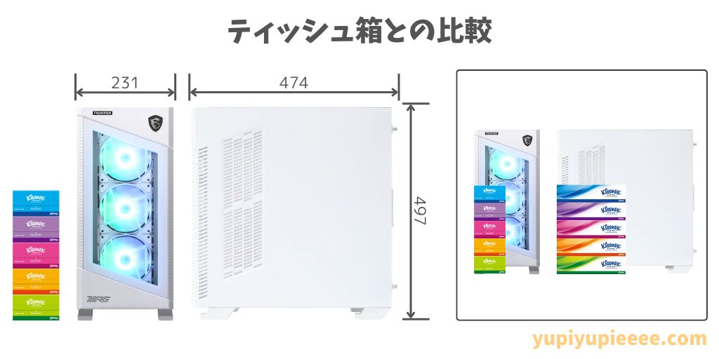 FRONTIER MFGシリーズケースのサイズ