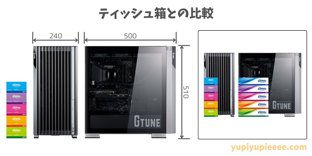 G TUNE フルタワーケースのサイズ