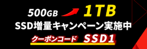 バンダルゲーミング SSD増量クーポン