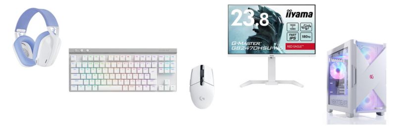 NEXTGEAR ホワイトカラー5点セットのセット内容