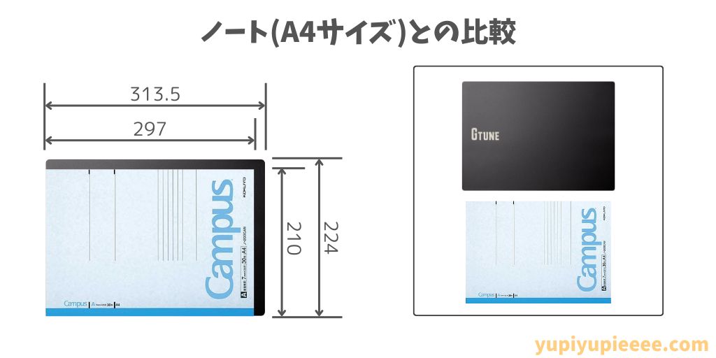 G TUNE W4 のサイズ