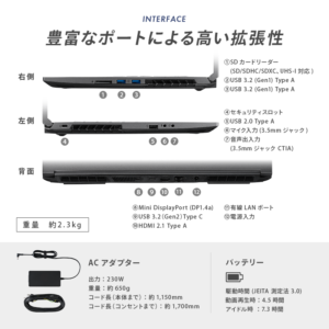 GALLERIA_rl7c インターフェース